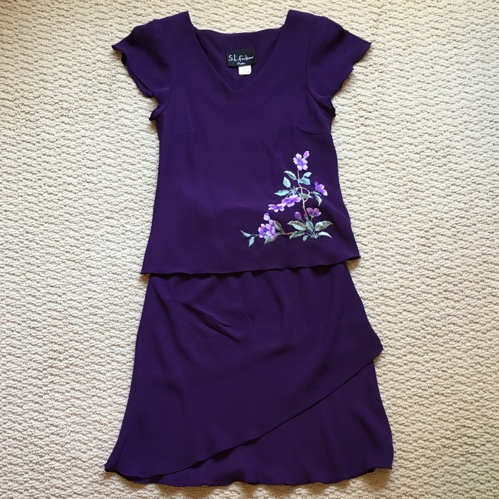 S.L. Fashions Petite Skirt Set
